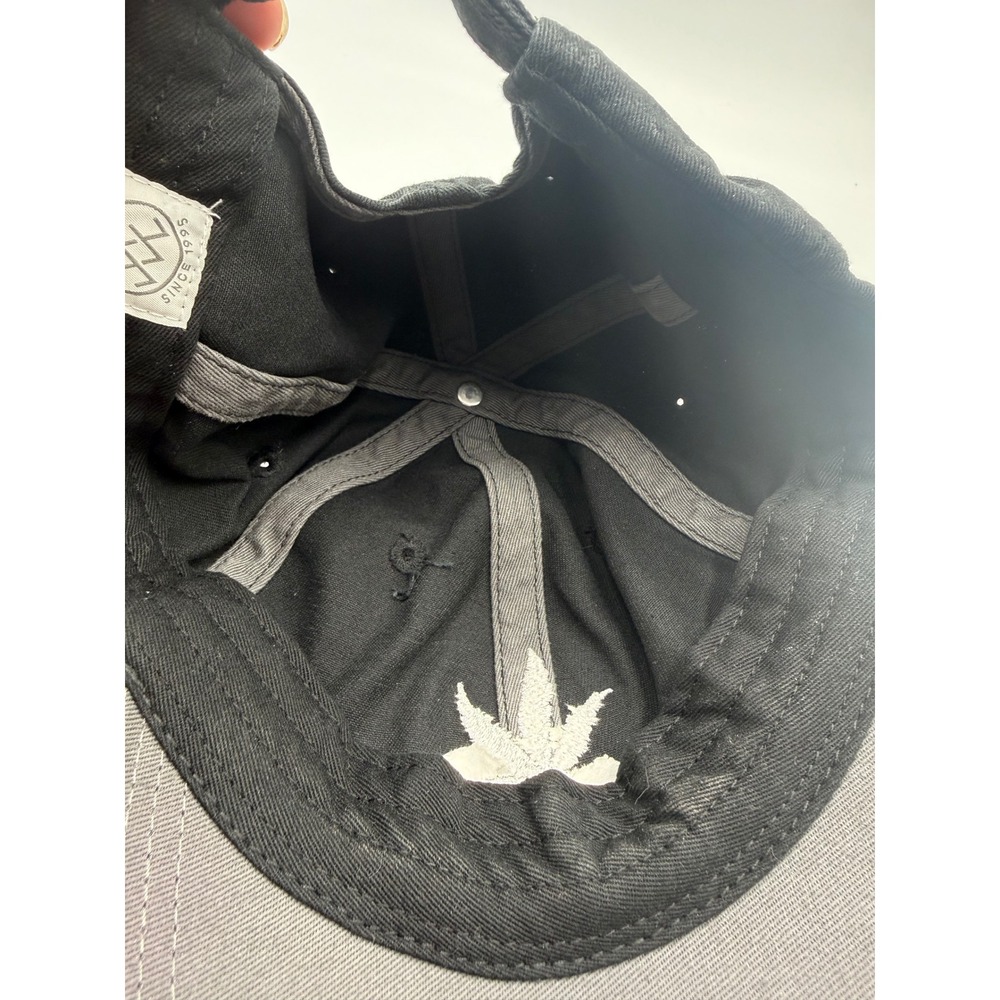 Alternative Apparel Pure Buds USA Black‎ Cotton Dad Hat Cannabis Leaf Strapback - Picture 5 of 5